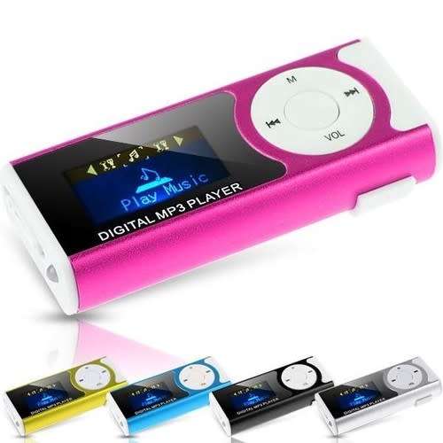 LCD Screen MP3 Media Player with LED Light Flashlight with TF Card Slot
