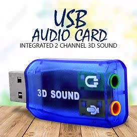 USB 2.0 Mic Speaker 5.1 Audio Sound Card Adapter