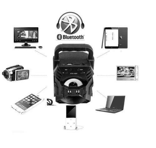 KTX-1057 Bluetooth Speaker HD Audio,USB, Micro SD Card, Compatible with All Smartphone