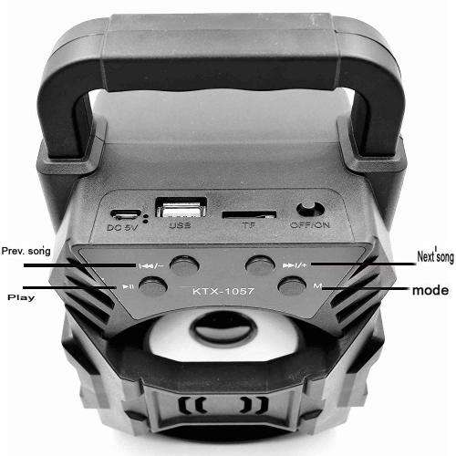 KTX-1057 Bluetooth Speaker HD Audio,USB, Micro SD Card, Compatible with All Smartphone