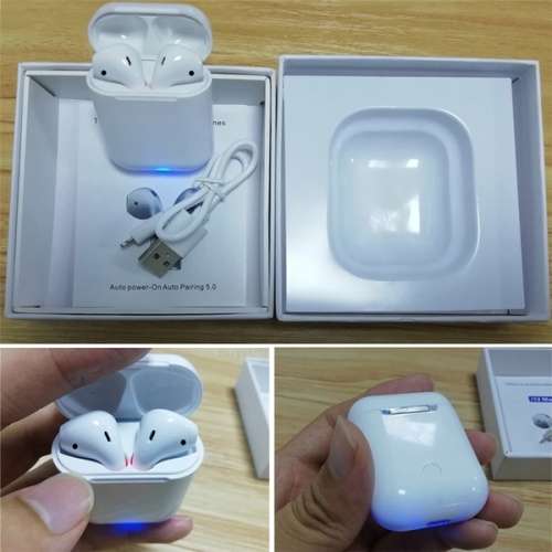 i12 TWS High QualityWireless Earphone Bluetooth 5.0 Touch Earbuds Headset With Charger Box  White