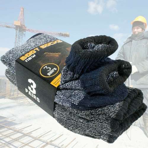 Ultimate 12 Pairs Thermal Socks, Thick Warm Work Boot Socks Size 6-11