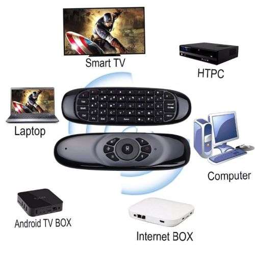 2.4G Wireless Air Mouse C120 Somatic Handle Remote Control For Laptop Set-Top-Boxes Android TV