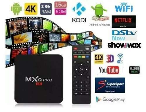 MXQ Pro 4K Ultra HD android TV Box Wireless Wifi Quad Core Android 7.1 all new version