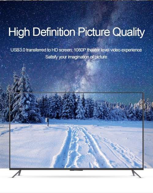 Video Adapter USB to VGA HDMI - Double Screen Simultaneous Display