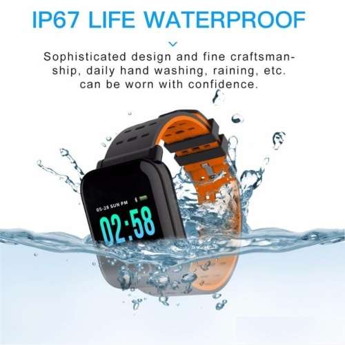 A6 Smart Watch Heart Rate Monitor Blood Pressure Tracker For IOS And Android