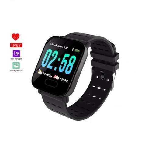 A6 Smart Watch Heart Rate Monitor Blood Pressure Tracker For IOS And Android