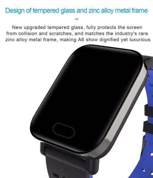 A6 Smart Watch Heart Rate Monitor Blood Pressure Tracker For IOS And Android