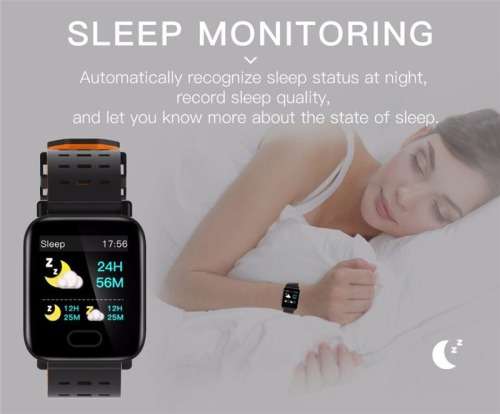 A6 Smart Watch Heart Rate Monitor Blood Pressure Tracker For IOS And Android