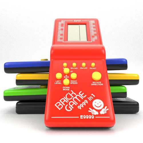 Vintage Brick Game Tetris Handheld Pocket Toy 9999-in 1