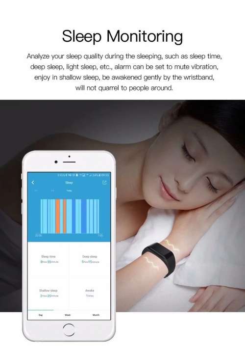 WEARFIT Smart Bracelet Waterproof Fitness Activity Watch