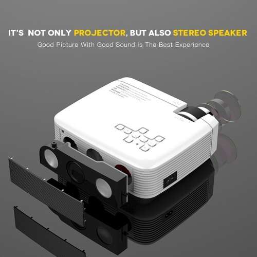 WiFi Projector Compatible with Smartphones, Fire TV Stick,Tv Boxes, PS4, Laptop PC