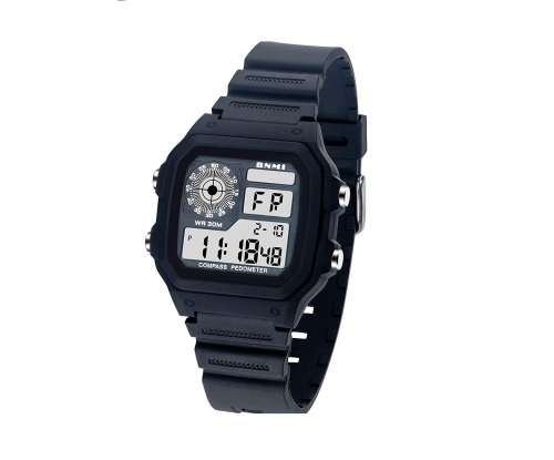 Quartz Movement Multi-Function Digital Black Dial Watch