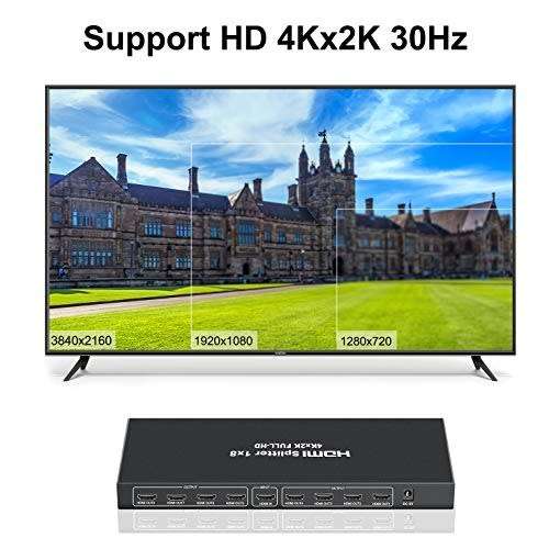 4K HDMI Splitter 1 in 8 Out HDMI Splitter Support Full HD 4K Video