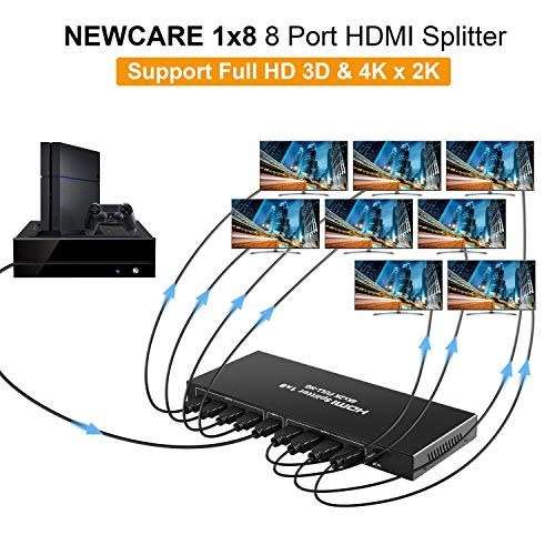 4K HDMI Splitter 1 in 8 Out HDMI Splitter Support Full HD 4K Video
