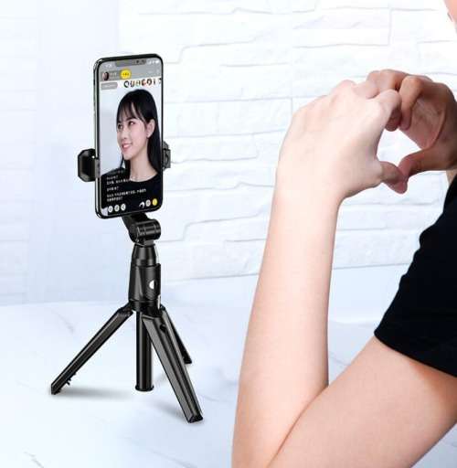 S03 Mini Selfie Stick Wireless Aluminum Alloy_Tripod
