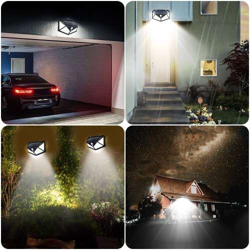114 LED Outdoor Solar Waterproof  Wall Lamp
