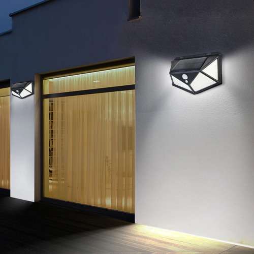 114 LED Outdoor Solar Waterproof  Wall Lamp