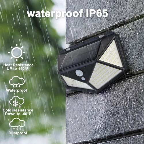 114 LED Outdoor Solar Waterproof  Wall Lamp