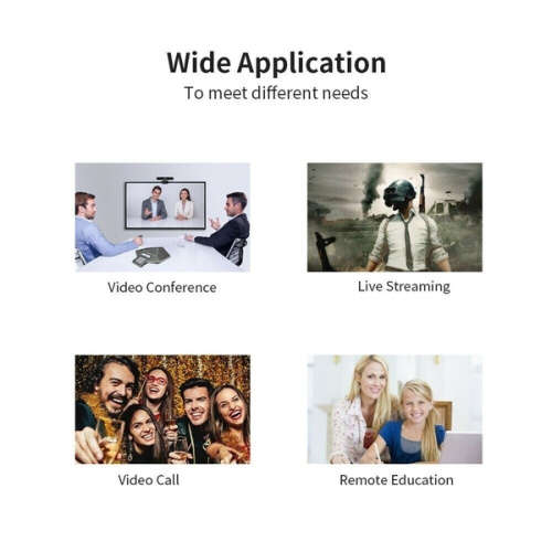USB 2.0 Computer Camera Live Webcam HD 720P with Microphone