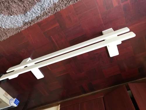 Bed Guard Rail (White, Wooden)