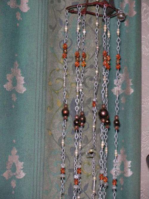Reduced!!!  Suncatcher in earthtone beads