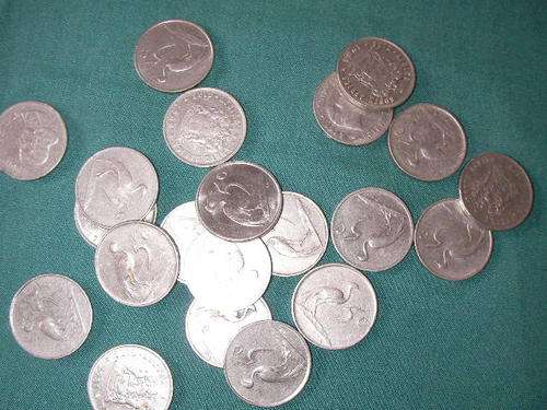 Selection of old silver 5 c's