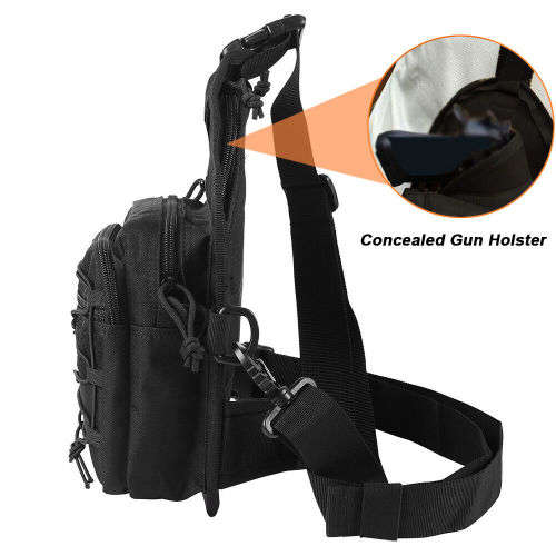 Tactical shoulder bag holster military sling bag hunting chest bag new