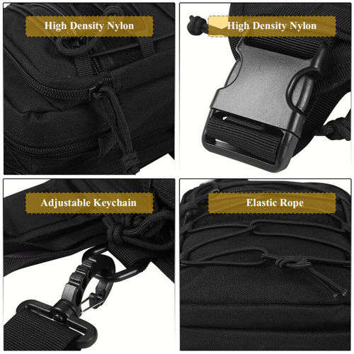 Tactical shoulder bag holster military sling bag hunting chest bag new