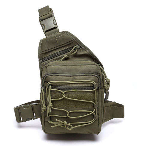 Tactical shoulder bag holster military sling bag hunting chest bag new