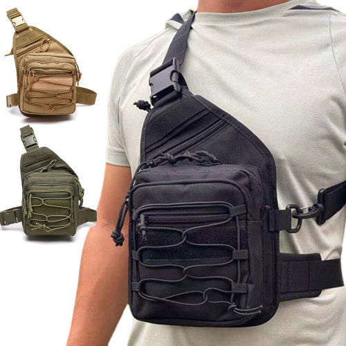 Tactical shoulder bag holster military sling bag hunting chest bag new