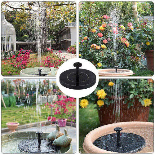 Outdoor Solar Powered Floating Bird Bath Water Fountain Pump Garden Pond