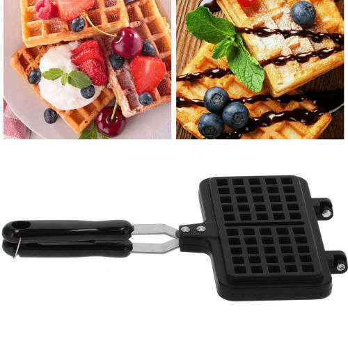 Household Waffle Pancake Maker Mold Pan Double Sided Non Stick Waffle Baking