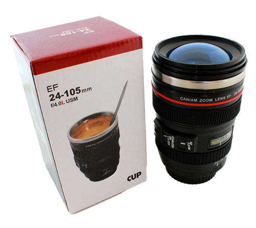 Camera Lens Coffee MugPhotographer Gift, Ideal for Travel