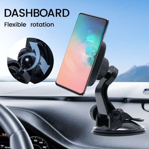 Strong Suction Cup, Magnetic Dashboard & Windshield Universal Phone Mount