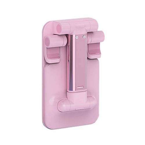 Foldable telescopic mobile phone holder with adjustable height and angle