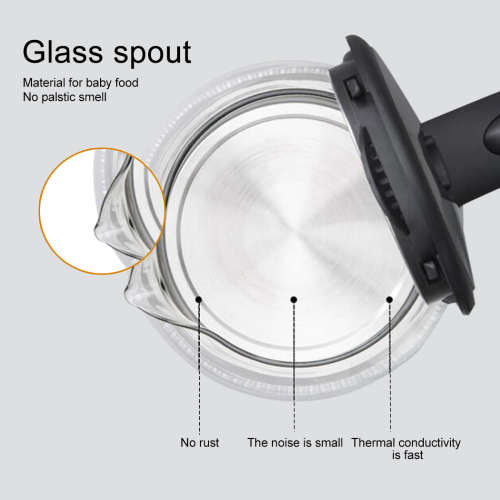 2L Glass Cordless Kettle Electric Dual Wall LED Light Water Jug Stainless Steel