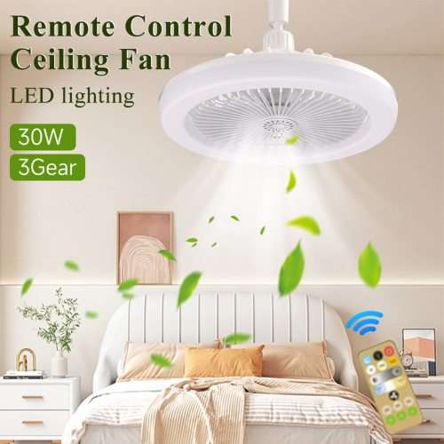 360° Rotation LED Ceiling Light with Fan 6500K