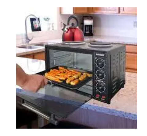 32L OVEN/2 PLATE STOVE IN BOX Electric Mini Oven and Grill with Double Hot Plates