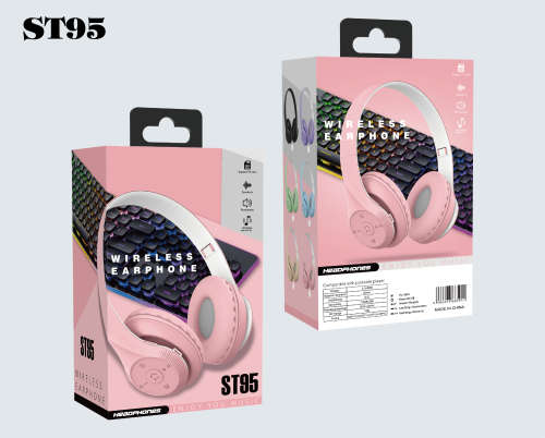 Cute Color Headphones Big Earmuffs Headband Bluetooth Headphones