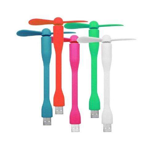 Portable Flexible USB Fan for Laptops, PC & Power Banks. -(Multi Colour)