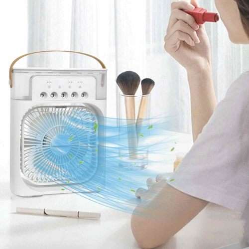 Air Conditioner Fan Plastic Misting Humidifier Fan Rechargeable Desktop Air
