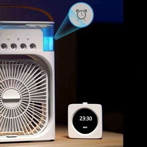 Air Conditioner Fan Plastic Misting Humidifier Fan Rechargeable Desktop Air