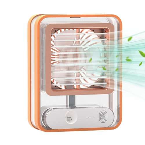 Desk Fan, Small Silent LED Night Light Portable Fan USB Rechargeable Portable Cooling Fan with Fog