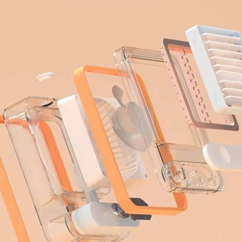 Desk Fan, Small Silent LED Night Light Portable Fan USB Rechargeable Portable Cooling Fan with Fog