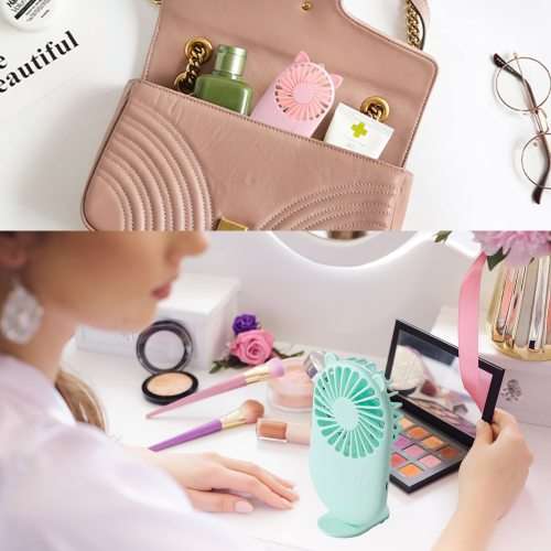 Handheld Fan Mini Fan, Adjustable Speed USB Rechargeable Eyelash Fan