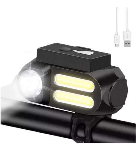 Wireless Charging Bike LED Light Flashlight USB Battery