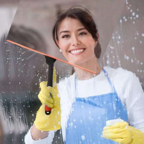 Window Wiper and Window Squeegee 3-in-1 Professional Window Cleaning Set Silicone Glass Squeegee