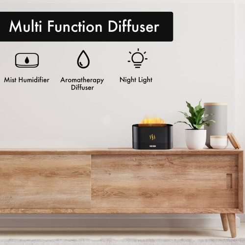 Imitation flame aromatherapy machine. 2 colors. LED Light Essential Oil Diffuser.