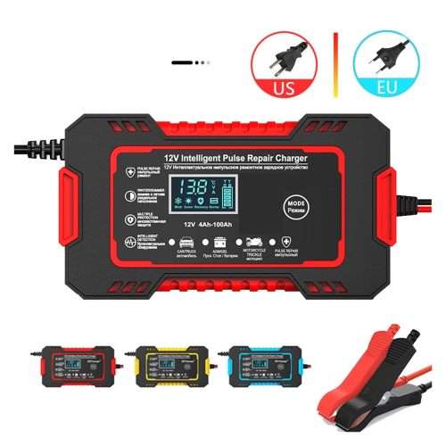Car Battery Charger, LCD Display 12V 6A Automotive Battery Charger, 12V Battery Charger for Car
